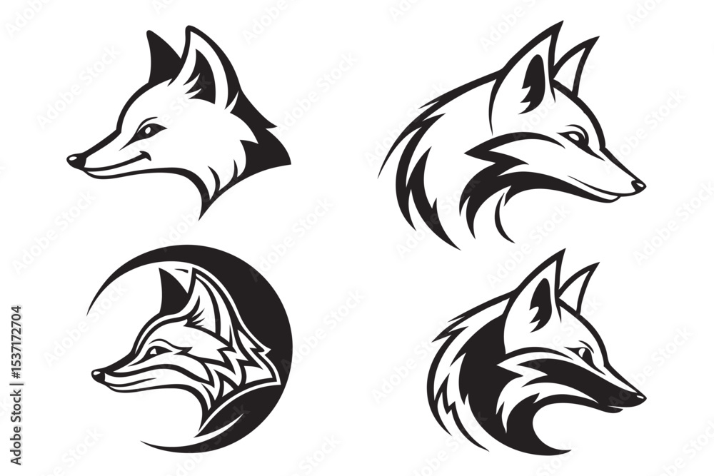 Obraz premium fox head icon