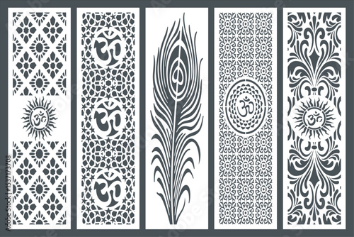 Om Jali design used for temples, Mandir. Om acrylic jali, corian jali and mdf jali.