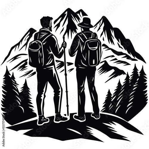 Mountain Hikers Majestic Peaks and Adventure Await
