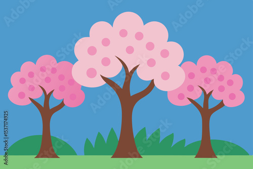 tree with flowers and hearts