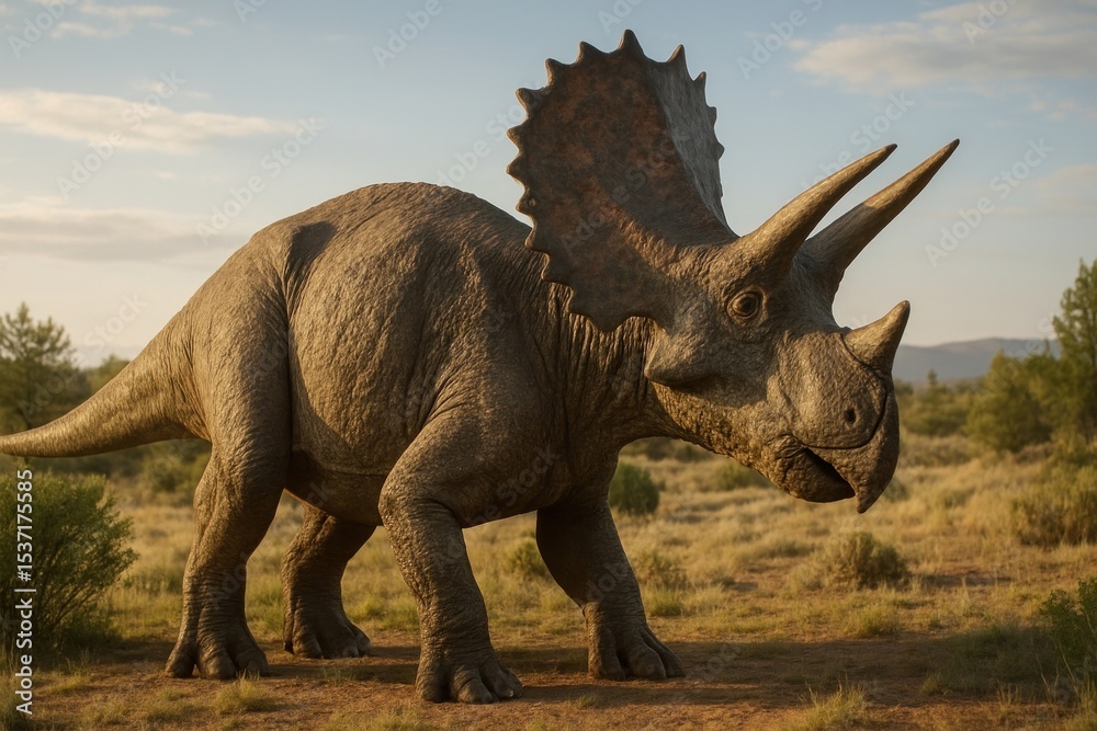 Fototapeta premium Majestic dinosaur in natural habitat.