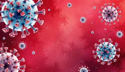 COVID-19 Virus Spread Global Pandemic Digital Art Abstract Environment Scientific Viewpoint Health Concept