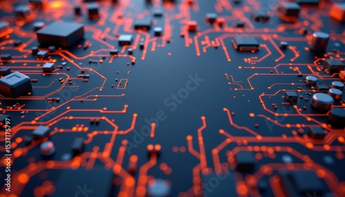 Innovative Technology Event Circuit Board Design Showcase Digital Realm Visual Content Abstract Concept
