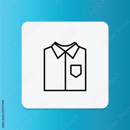 The shirt icon symbolizes formalwear or garments that may require ironing after washing.