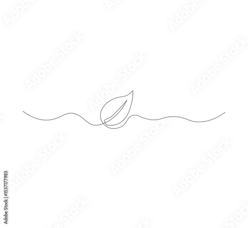 continuous line art sprouting shoots,white background,Plant leaf seed growing soil seedling agriculture concept design,vector illustrator