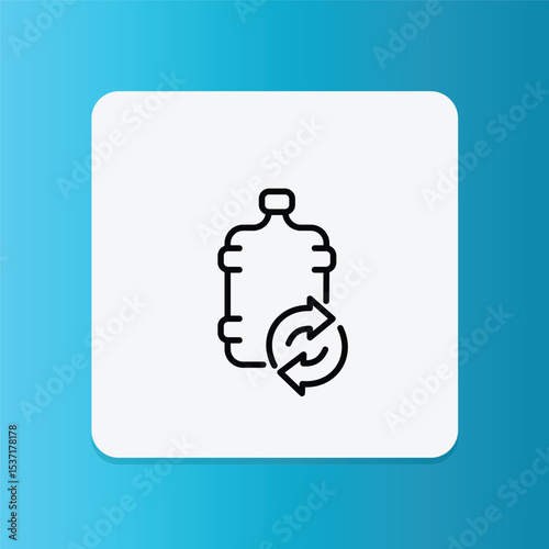 This recycled bottle icon emphasizes eco-friendliness and sustainable laundry products.