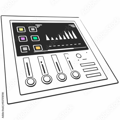 High-tech Dashboard for Neon Hearing Technology With Interactive Controls