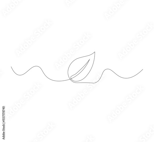 continuous line art sprouting shoots,white background,Plant leaf seed growing soil seedling agriculture concept design,vector illustrator