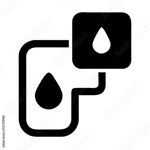 Water Leak Detector Icon Design for Home Safety Monitoring Systems