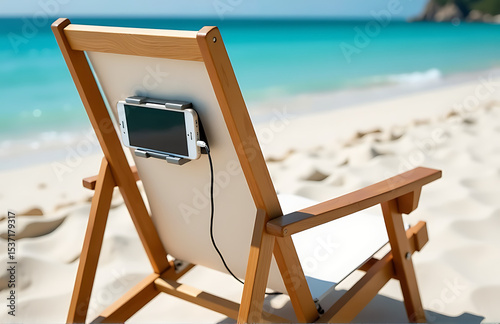 beach chair phone holder charging