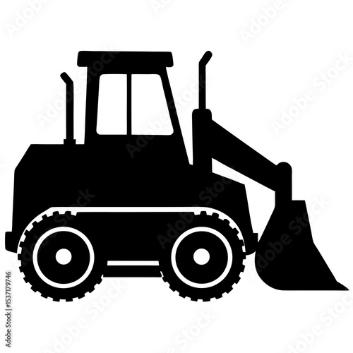 Snow plow silhouette