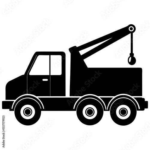 Crane truck silhouette