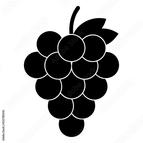 Grapes bunch silhouette icon