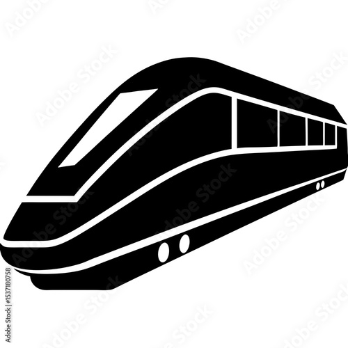 Modern high-speed train silhouette