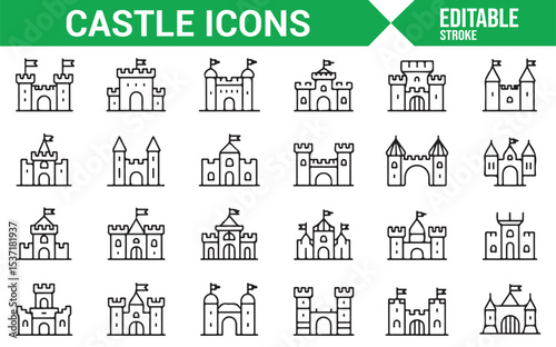 Editable Icons for Castles, Fortresses, and Defensive Buildings