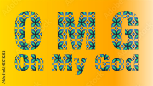 OMG Oh My God Patterned Typography