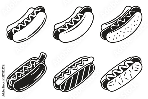 set of hot dogs