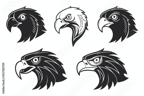 set of vector birds