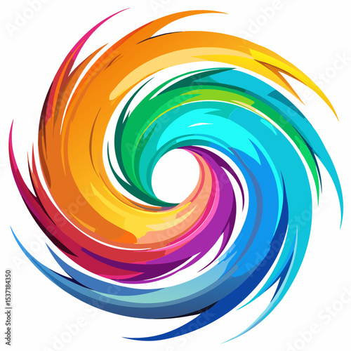abstract colorful swirl