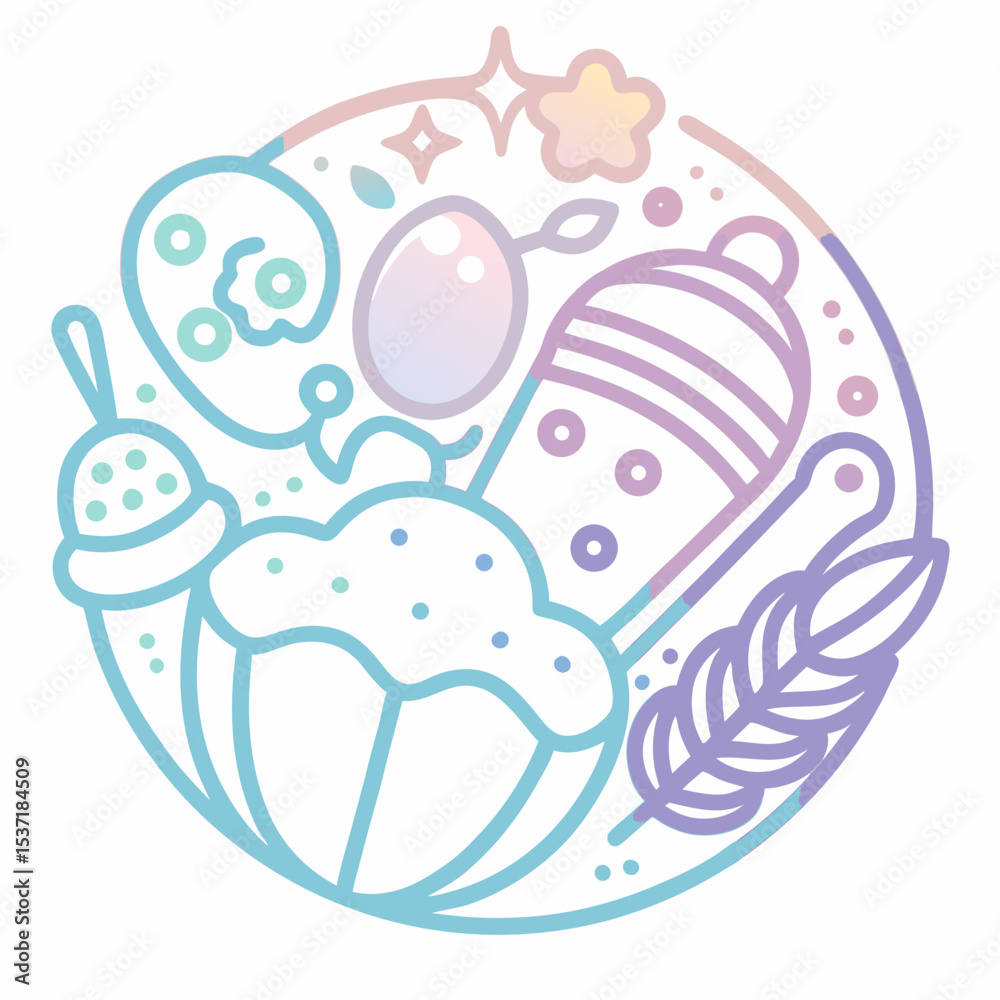 Fototapeta premium colourful items logo