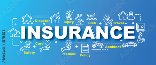 insurance vector trendy banner