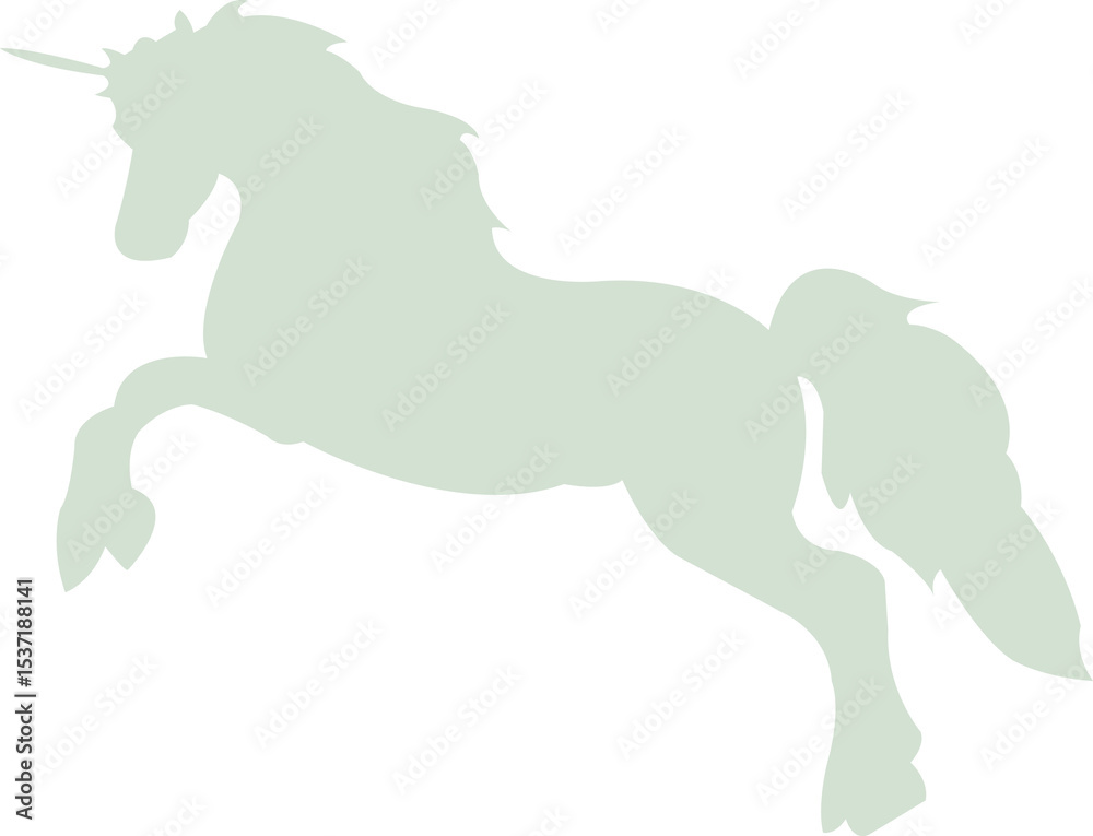Fototapeta premium Unicorn clip art design on plain white transparent isolated background for card, shirt, hoodie, sweatshirt, apparel, card, tag, mug, icon, poster or badge