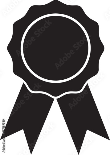 Certificate Seal Silhouette in Black | Classic Stamp Badge Illustration Vector Format