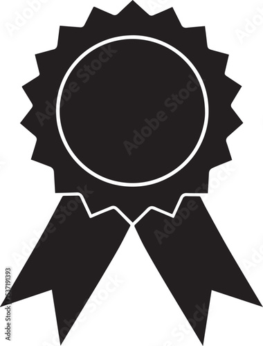 Certificate Seal Silhouette in Black | Classic Stamp Badge Illustration Vector Format