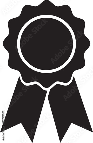Certificate Seal Silhouette in Black | Classic Stamp Badge Illustration Vector Format