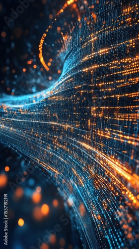 Dynamic Flow of Illuminated Particles in a Digital Space