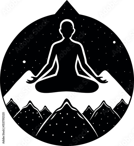 yoga silhouette  silhouette vector on a transparent background