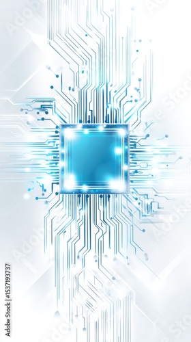 Digital Circuit Board with Central Processing Unit
