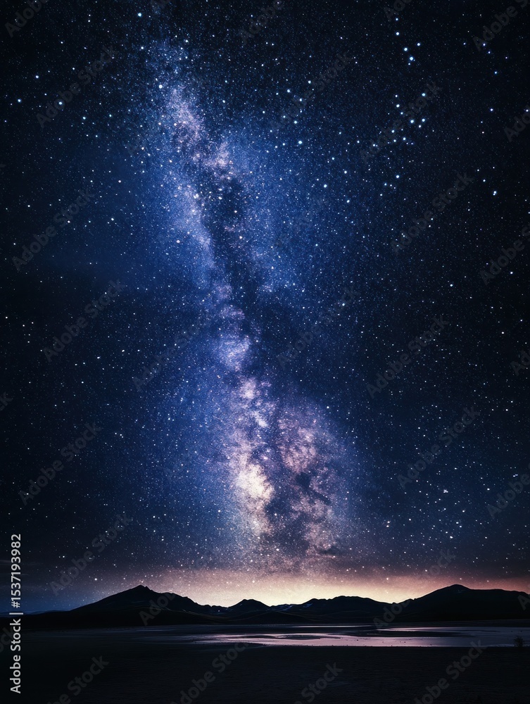 Fototapeta premium Stunning View Of The Milky Way Galaxy In The Night Sky