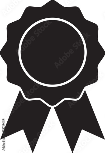 Certificate Seal Silhouette in Black | Classic Stamp Badge Illustration Vector Format
