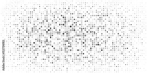 Dot and star pattern seamless background. Polka dot pattern template Monochrome dotted texture modern seamless. vector eps 10