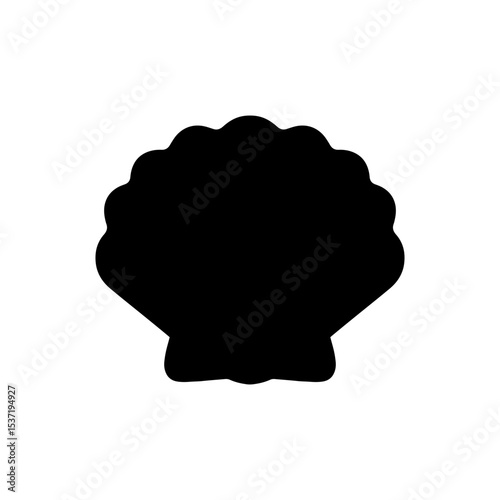 Shell silhouette vector flat illustration design.