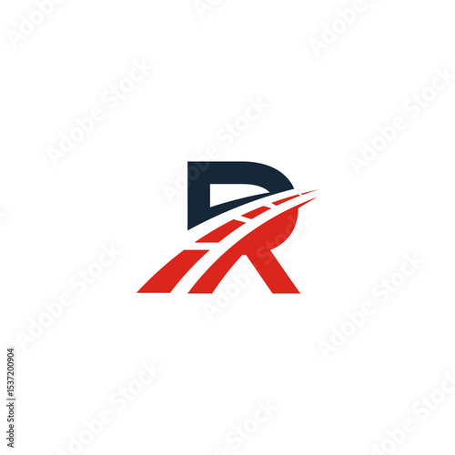 Road-Inspired Letter R Logo Design with Dynamic Flow