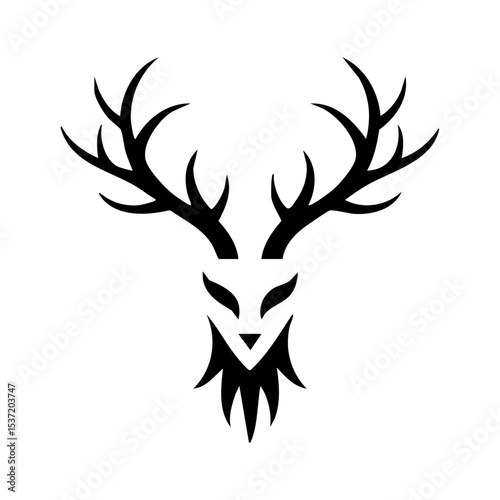 Stylized Slavic forest spirit with antler-like branches, symbolizing mysticism and folklore.

