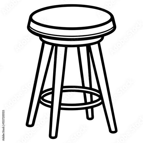 Minimal Stool Vector on White