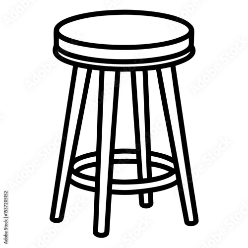 Minimal Stool Vector on White
