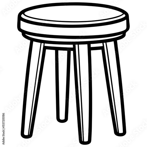 Minimal Stool Vector on White