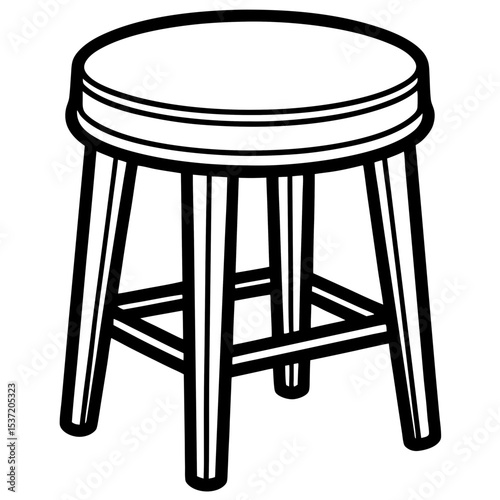 Minimal Stool Vector on White