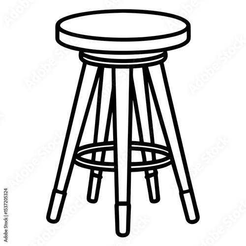 Minimal Stool Vector on White