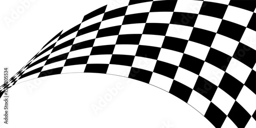 Racing flag vector icon on white background. Checkered flag. start and finish crossed flag. Racing flag.
