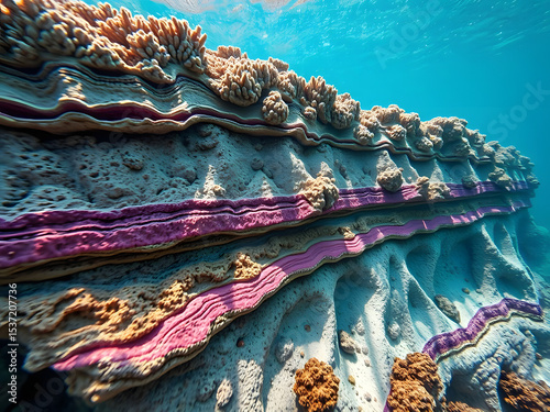 A stunning underwater view of a colorful coral reef with diverse marine life. and promoting marine conservation. Coral, underwater, mar