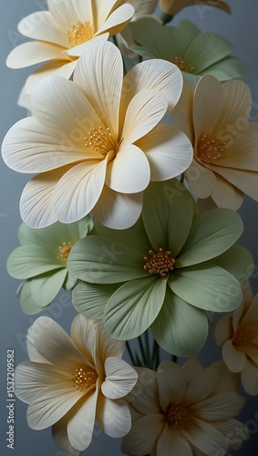 White frangipani and lily blossoms capture the beauty of nature's floral embrace, whether isolated or on a green background or water