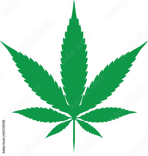 Marijuana cannabis hemp leaf silhouette, Marijuana leaf icon silhouette vector