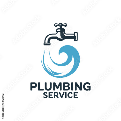 Unique plumbing service logo Modern and minimalist vector and abstract logo
