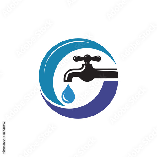 Unique plumbing service logo Modern and minimalist vector and abstract logo