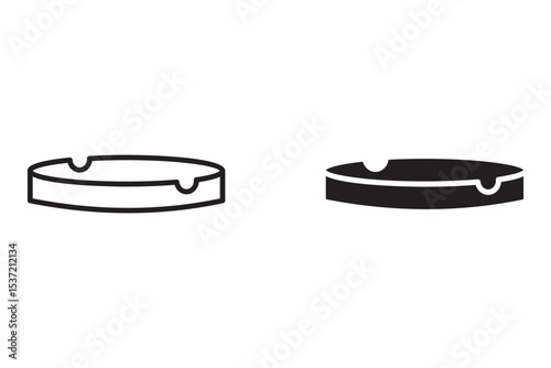 ashtray icon set. simple vector eps